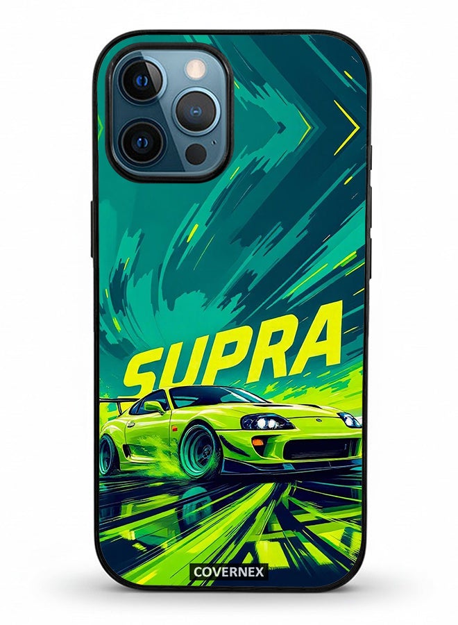 Covernex Apple iPhone 12 Pro Max Protective Case Cover Printed Featuring JDM Icon Supra Drift Illustration - Image 2