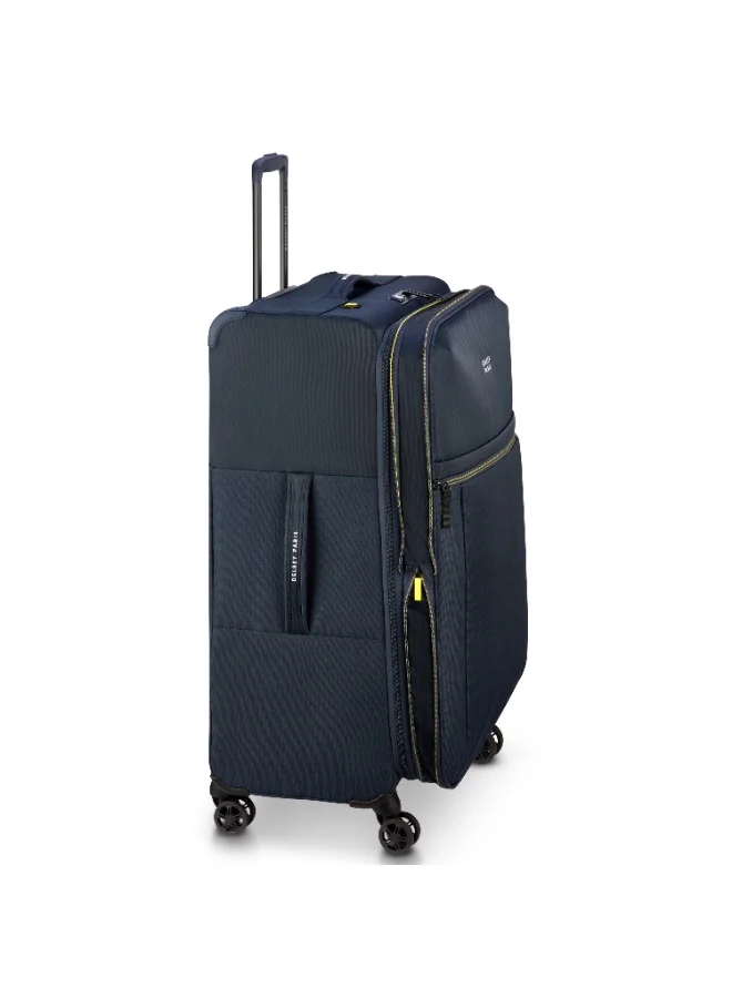 DELSEY Brochant 3 4-Double Wheel Expandable Trolley 78cm Blue Marine