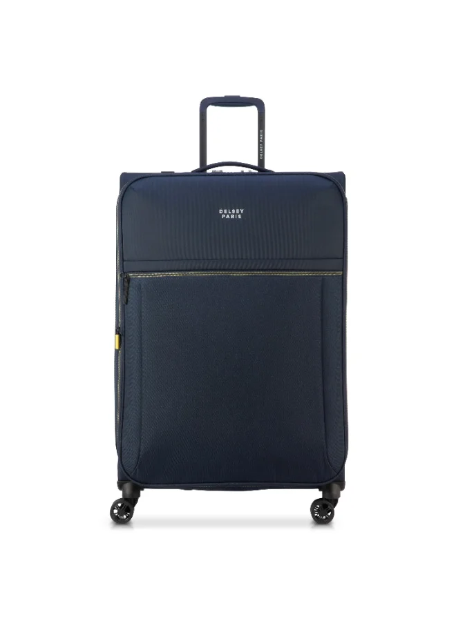 DELSEY Brochant 3 4-Double Wheel Expandable Trolley 78cm Blue Marine