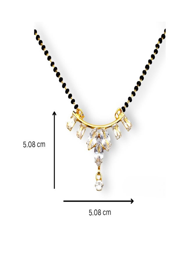 Elleva Small Mangalsutra for Women and Girls Stylish New Combo | Gold Plated Jewellery Set Traditional for Weding, Golden, Set of 2 (Pack of 1) - Image 2