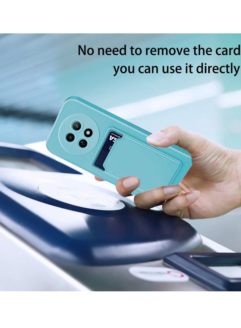 Wtech Silicone TPU With Card Holder Case Cover For Realme 12x 5G 2024 Sky Blue - Image 3