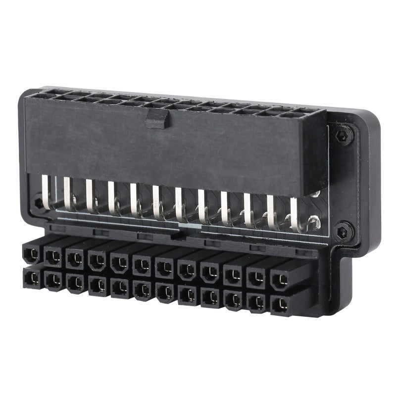 ATX 24Pin Adapter: Female To Male 90 Degree - LED Status Display Power Supply Adapter for Desktop PC Mainboard, Limited Height Chassis - Image 2