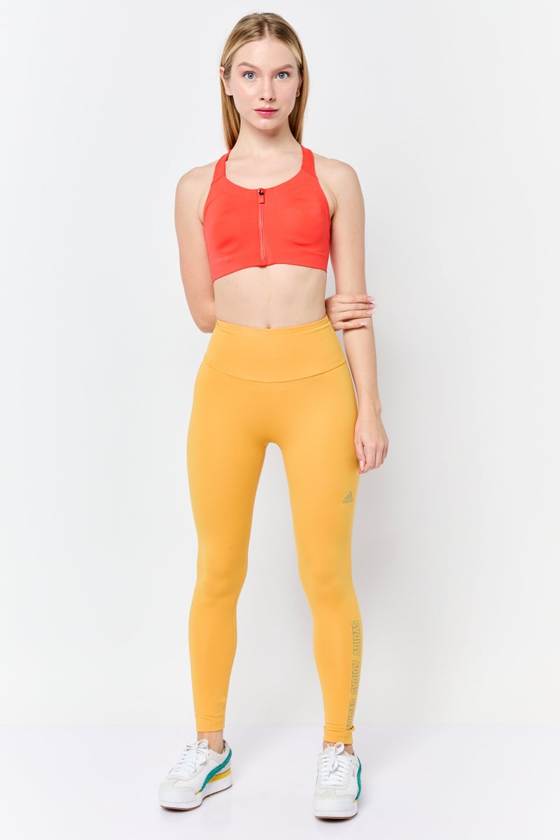 Adidas Women Lightly Padded Training Spots Bra, Red - Image 2