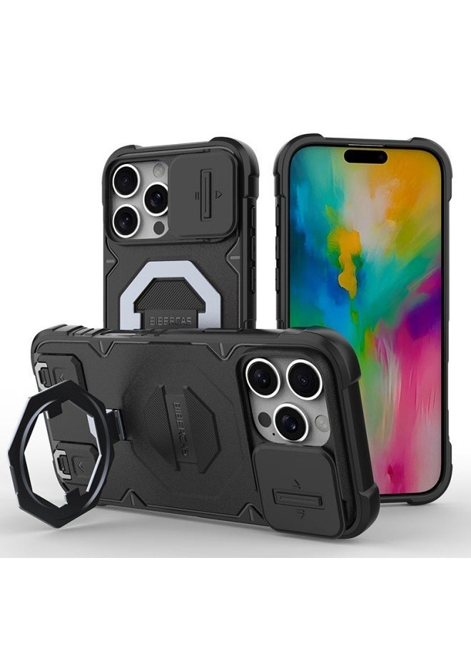 general Suitable for iPhone 16ProMax/16Pro mobile phone case outdoor anti-fall invisible bracket mobile phone protective cover - Image 1