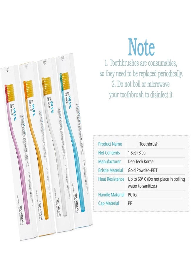 GIANANO Soft Manual Toothbrush for Sensitive Gums, Ultra-Fine Bristle, Gentle Oral Care for a.t.o.m.y Toothbrush (8EA 1Pack - Image 3