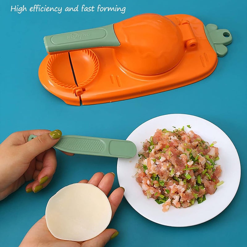 comfrt Dough Press, Dough Pressing Tool Dumpling Artifact Pressing Household Hand-Made Press Mold, Manual Tortilla Maker Press Dumpling Skin Dough Presser Dumpling Wrapper Presser Kitchen Gadgets (2 in 1 PK) - Image 5