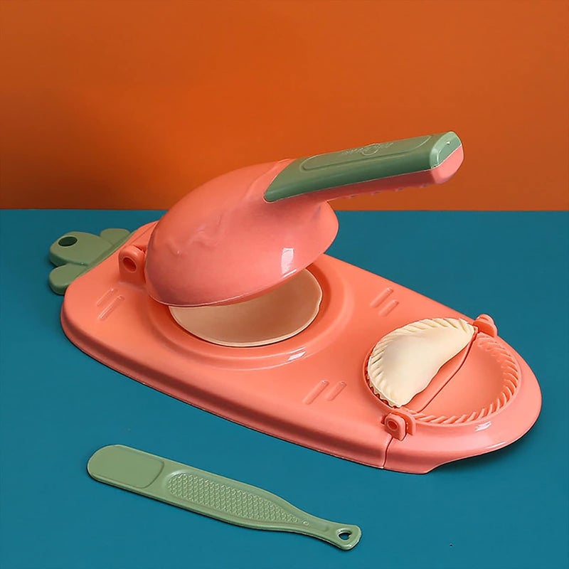 comfrt Dough Press, Dough Pressing Tool Dumpling Artifact Pressing Household Hand-Made Press Mold, Manual Tortilla Maker Press Dumpling Skin Dough Presser Dumpling Wrapper Presser Kitchen Gadgets (2 in 1 PK) - Image 3