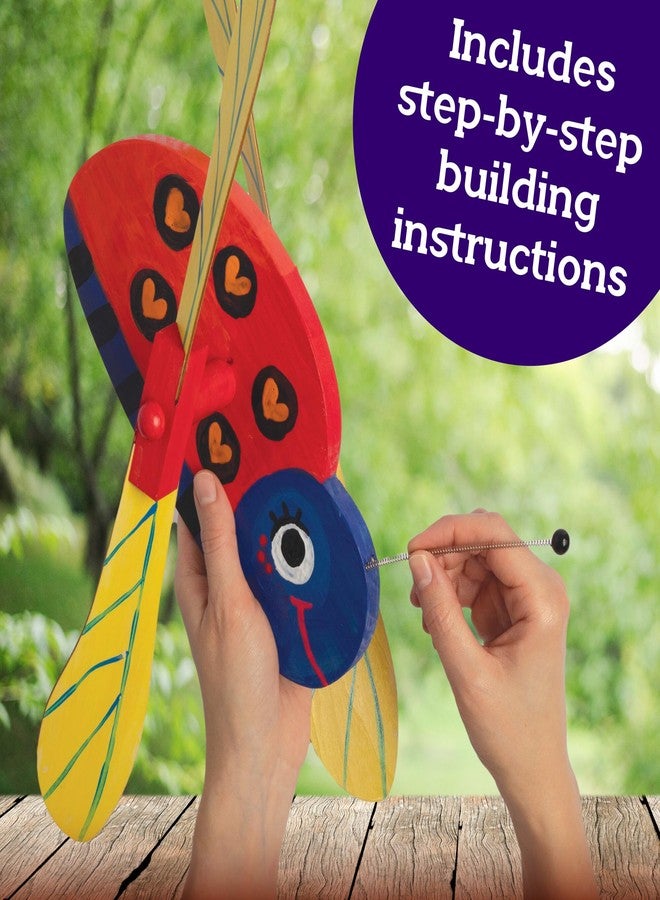 MindWare Make Your Own Ladybug Wind Spinner Wood Craft Kit - Build & Decorate for Ages 8 & Up - Image 4