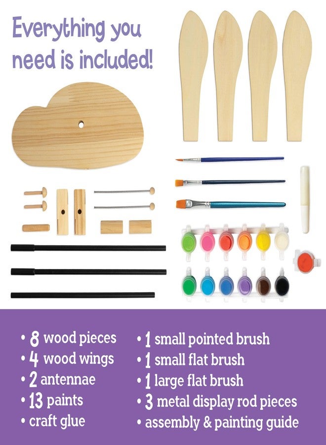 MindWare Make Your Own Ladybug Wind Spinner Wood Craft Kit - Build & Decorate for Ages 8 & Up - Image 3