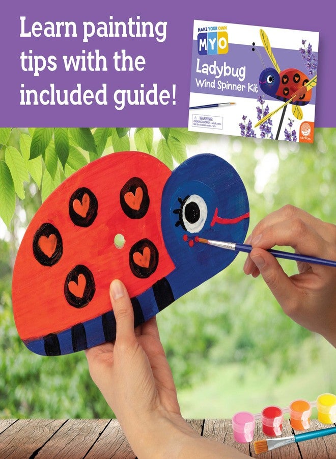 MindWare Make Your Own Ladybug Wind Spinner Wood Craft Kit - Build & Decorate for Ages 8 & Up - Image 5