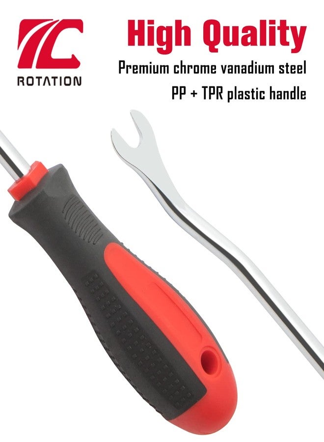 ROTATION 6-Piece Heavy Duty Car Vehicle Trim Clip Removal Set Door Upholstery Remover Chrome Car Door Panel - Image 3