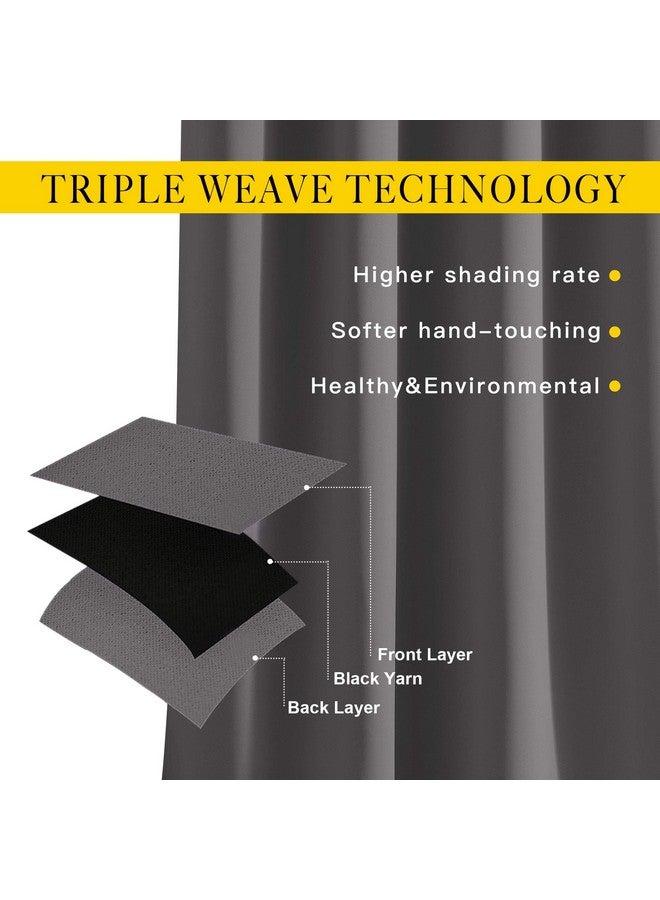 NICETOWN Gray Blackout Curtains for Bedroom 84 inches Long - Thermal Drapes Grommet Room Darkening Curtains Noise Reducing Window Treatments for Living Room (2 Panels, W52 x L84, Grey) - Image 4