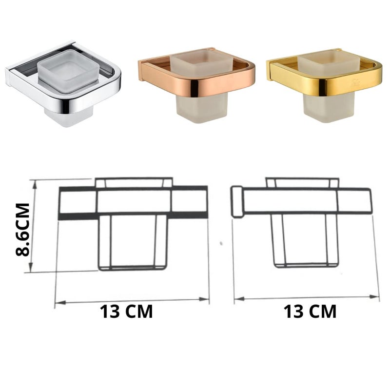 PERK Tumbler Holder Stainless Steel Grade - 304 in AXN Series Toothbrush Holder for Bathroom Bathroom Accessories (Chrome) - Image 2