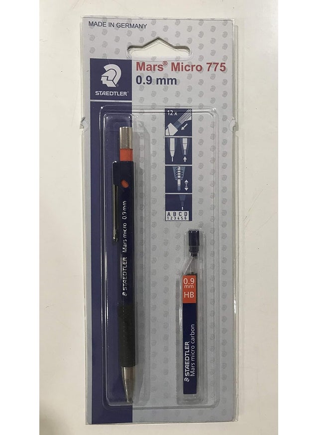 Staedtler Mars micro Mechanical pencil for writing drawing drafting in 09 mm with 1 pack of leads