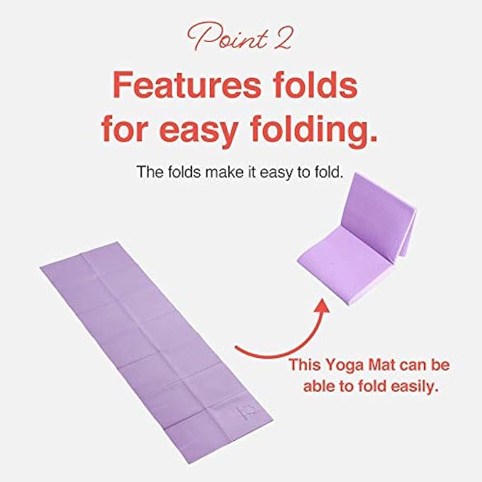 primasole Folding Yoga Travel Pilates Mat 1/4" Thick. Easy To Carry For Yoga, Pilates Fintess, Workout. - Image 5