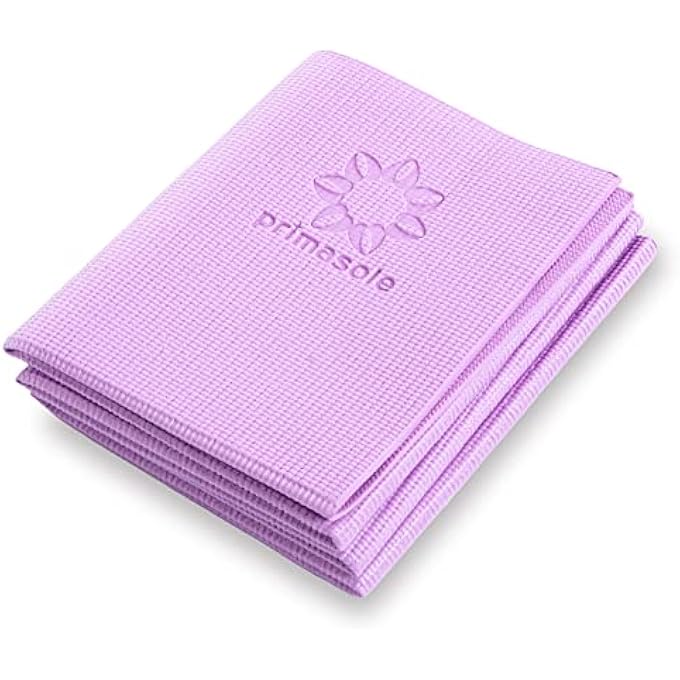 primasole Folding Yoga Travel Pilates Mat 1/4" Thick. Easy To Carry For Yoga, Pilates Fintess, Workout. - Image 1