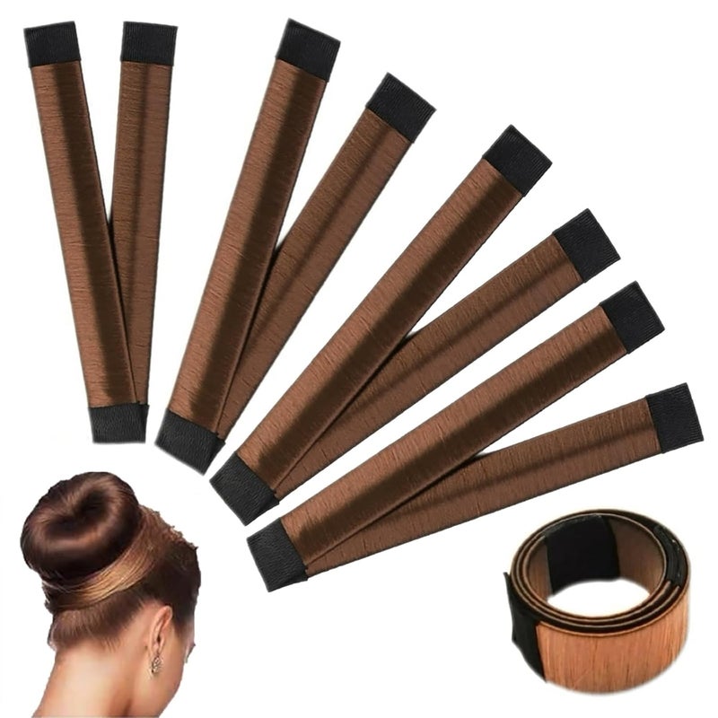 Generic Hair Bun MakerEssential Hair Bun Accessories for WomenSock BunFrench Twist Hair ToolHair DonutHairagamiDance Competition Must Haves Auburn Brown 4PCS
