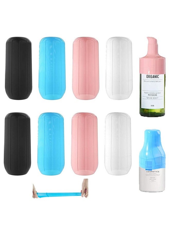 maycreate ® 8Pcs Leak Proof Sleeves For Travel Bottles, Silicone Elastic Covers Sleeves For Travel Bottle Kit For Toiletries Leak Proofing, Reusable Sleeves For Travel Container, Shampoo Bottles - Image 1