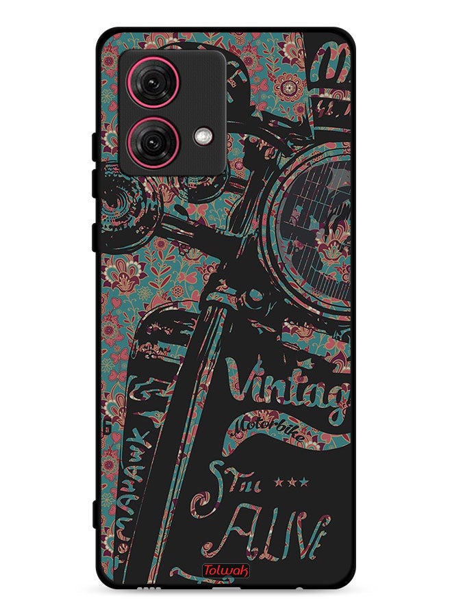 Tolwak Motorola Moto G84 5G Protective Case Cover Vintage Motorbike - Image 1