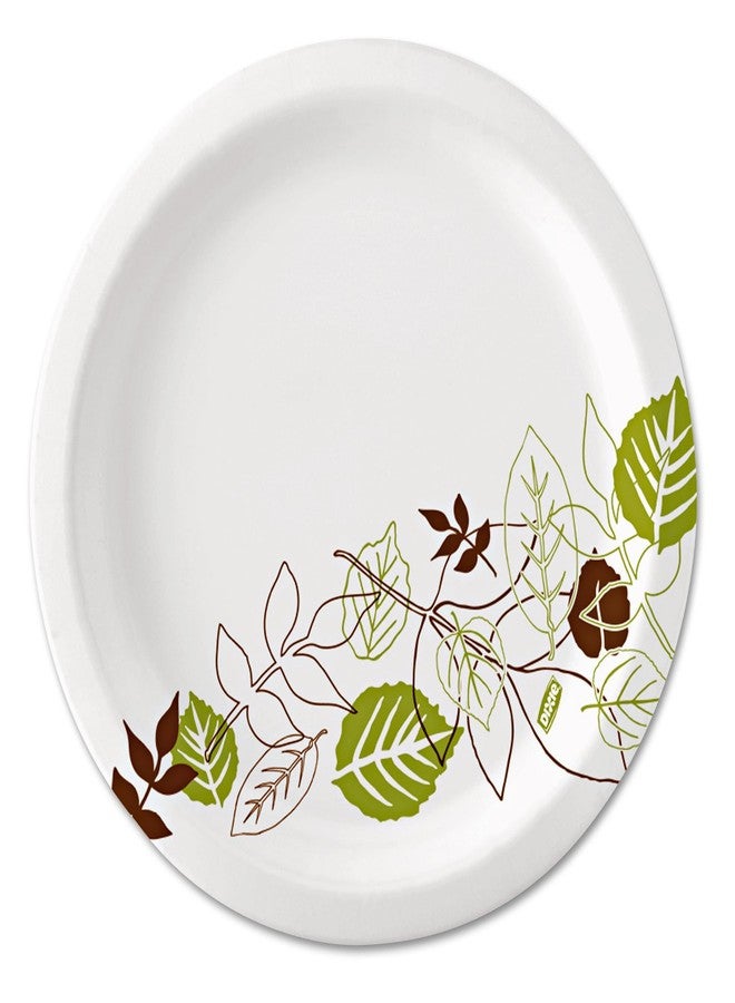 Dixie UX9WS Pathways Soak-Proof Shield Paper Plates, 8 1/2, Grn/Burg, 125/Pk, 4 Pks/Ct - Image 1