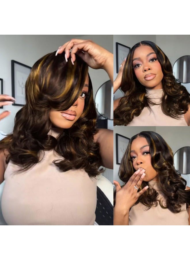 mscoco Highlight Wear and Go Glueless Wigs Human Hair Pre Plucked Pre Cut Honey Blonde Wig 6×5 Loose Body Wave HD Lace Closure Wigs Human Hair for Black Women Pre Bleached Knots 180% Density 18inch - Image 3