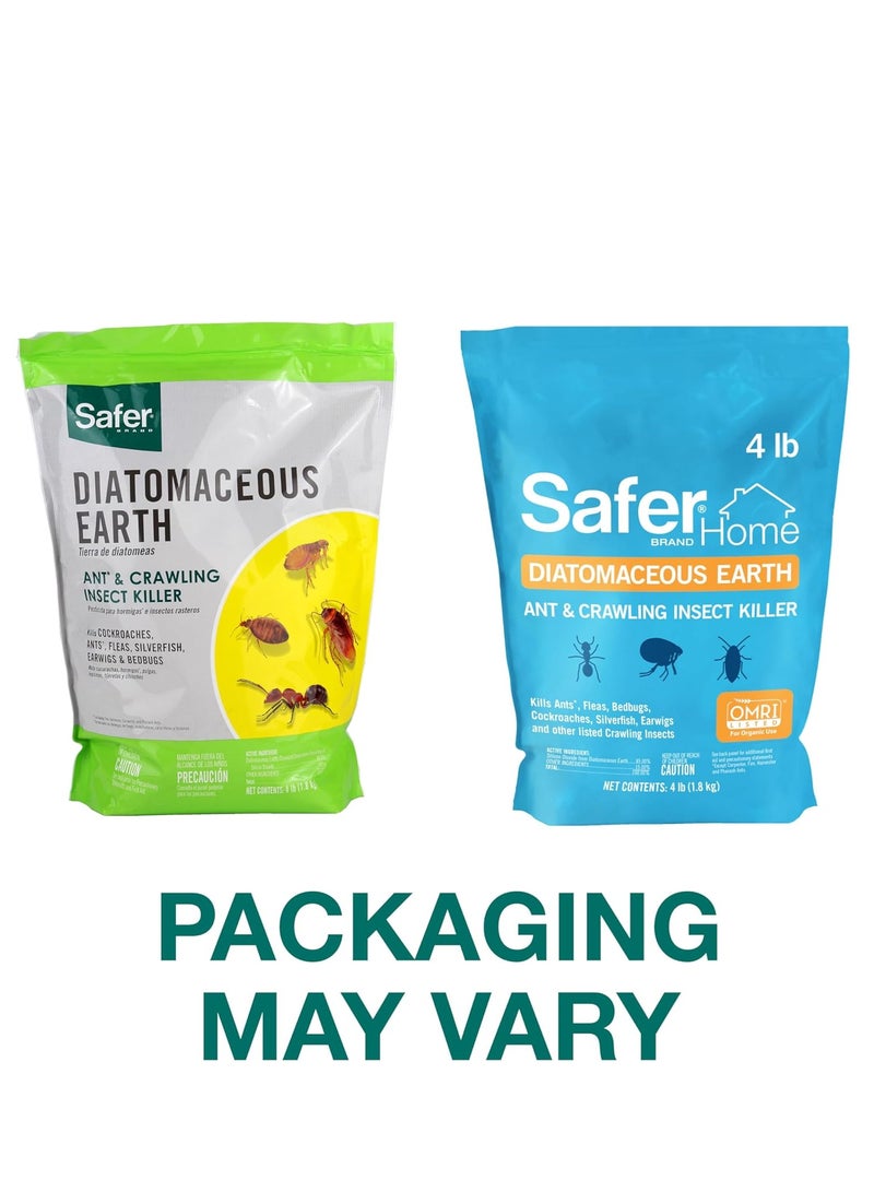 Safer BRAND منزل أكثر أمانًا SH51703 مدرج في قائمة OMRI للتربة الدياتومية - النمل والصراصير والبق والبراغيث والأسماك الفضية والآذان والحشرات الزاحفة 1.8 كجم  - Image 2