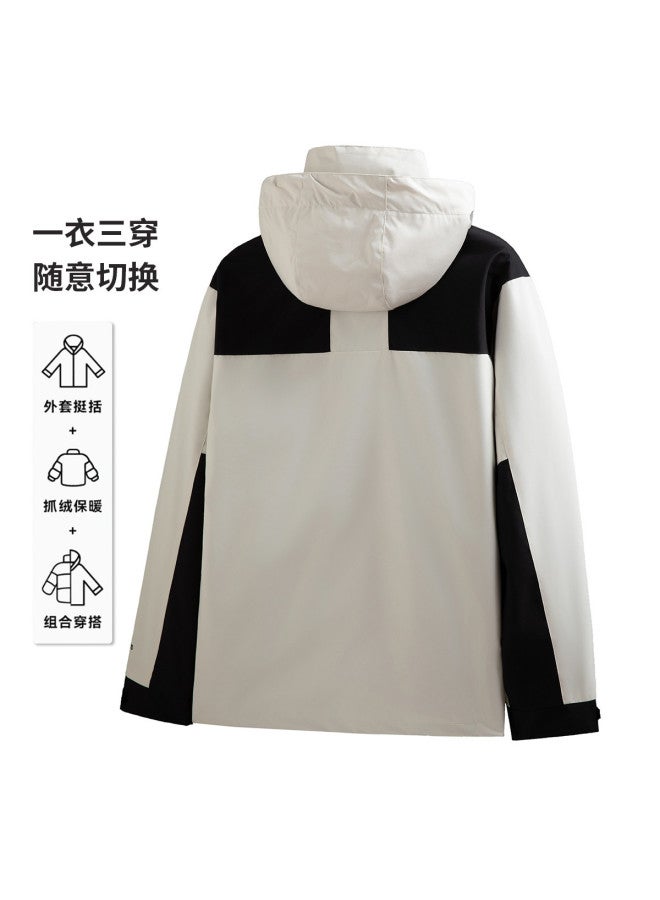 Flying in the snow Couple's Style Three-way Wear Jacket Fashion Casual Trendy Versatile - Image 3