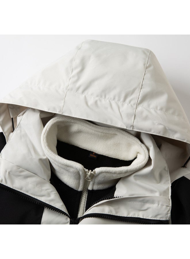 Flying in the snow Couple's Style Three-way Wear Jacket Fashion Casual Trendy Versatile - Image 4