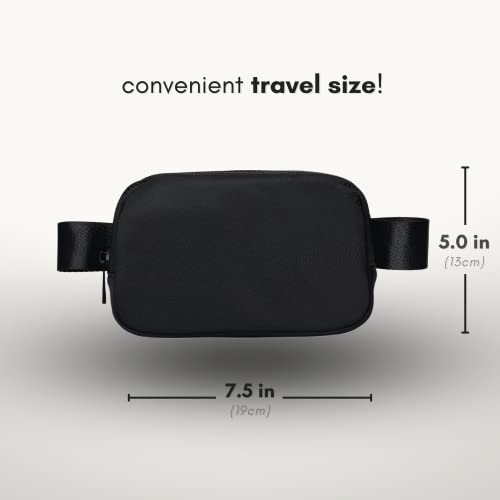 CITRUSY Boutique Belt Bag | Crossbody Fanny Pack for Women | Fashionable Cute Mini Everywhere Bum Hip Waist Pack | Small Fashion Travel Chest Bag | Matte Black | Adjustable Small Strap - Image 3