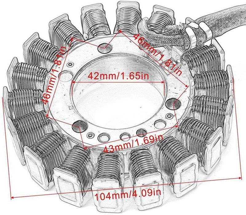Wivplex Motorcycle Stator Coil for Yamaha YP250 Majesty 250 - Image 2