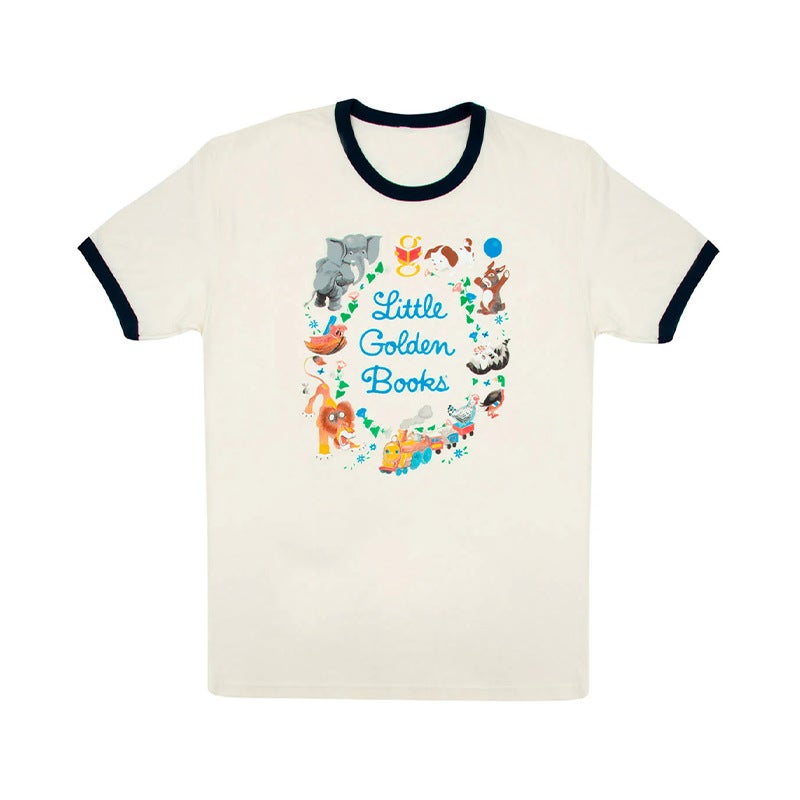 Little Golden Books Little Gold Children'S Book Literature Series Cotton Direct Spray Short Sleeve T-Shirt - Image 2