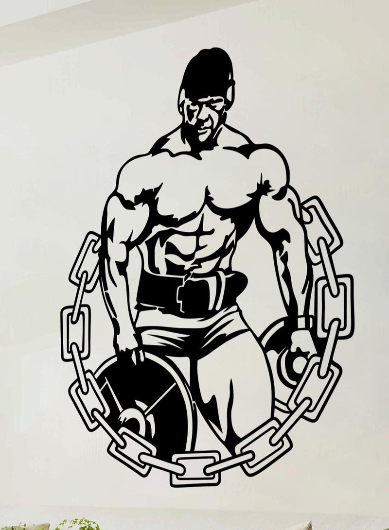 Droplyte Fitness Wall Stickers Vinyl GYM Self Adhesive Wallpaper For Livingroom Bedroom - Image 1