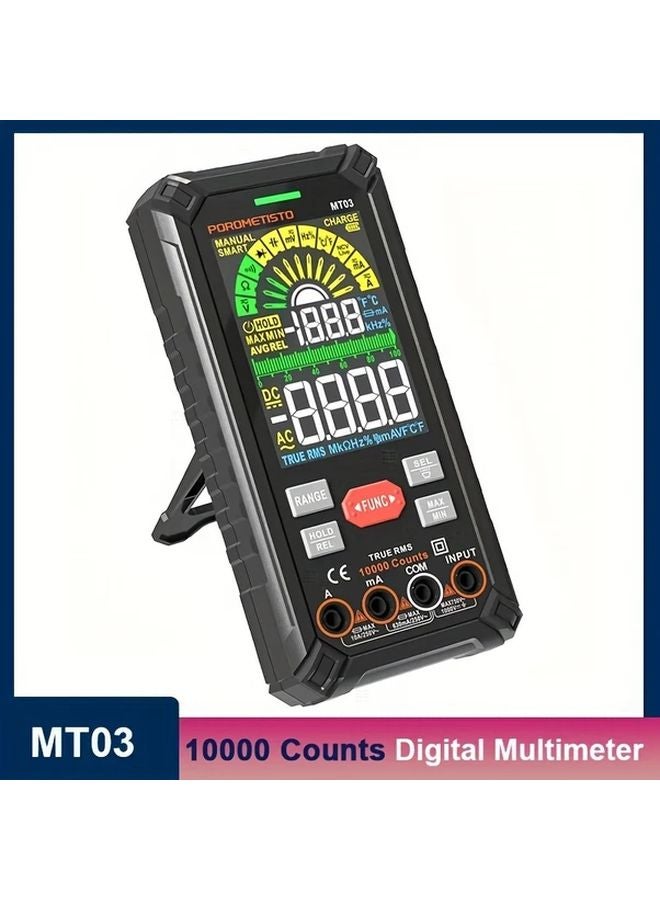 MT03 مقياس متعدد رقمي ذكي، نطاق تلقائي، 10000 عد، اختبار جهد التيار المتردد والتيار المستمر، كشف الجهد غير المتصل (NCV) - Image 3