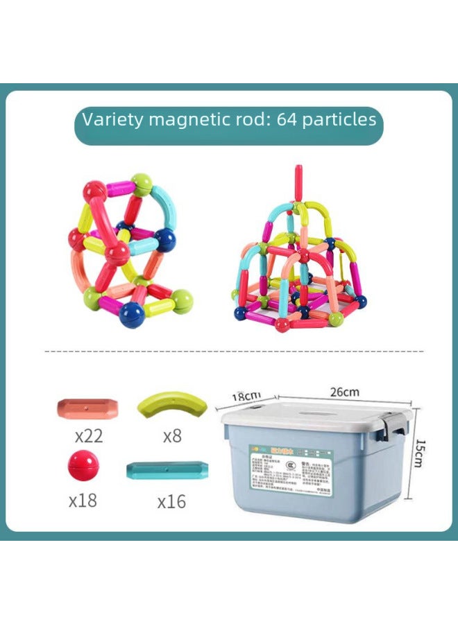Children's Magnetic Building Blocks Set Large Particle Magnets Educational Toys Brain Teaser Education Intelligence Toys-Color:42 Package-Specifications:Package  - Image 3