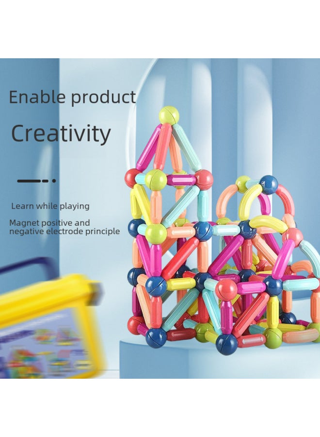 Children's Magnetic Building Blocks Set Large Particle Magnets Educational Toys Brain Teaser Education Intelligence Toys-Color:42 Package-Specifications:Package  - Image 2