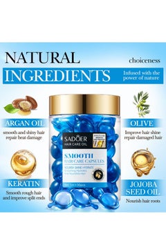 SADOER Hair Vitamin Serum, Hair Treatment Serum, Enriched with Moroccan Macadamia Avocado Oil, Vitamins A, C, E, Pro B5, No Rinse, Men's and Women's Conditioning Serum for All Hair Types 30pcs  - Image 4