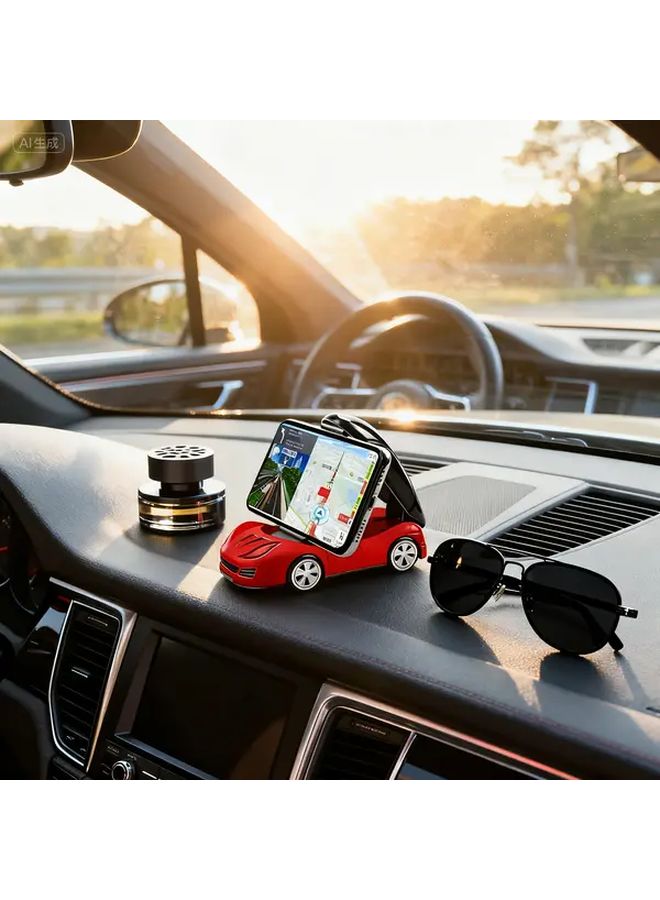 12 Month Rotatable Car Dashboard Phone Holder Foldable Design ABS Material Yellow Sports Style With Black Accents Suitable For Most Vehicles - Image 1