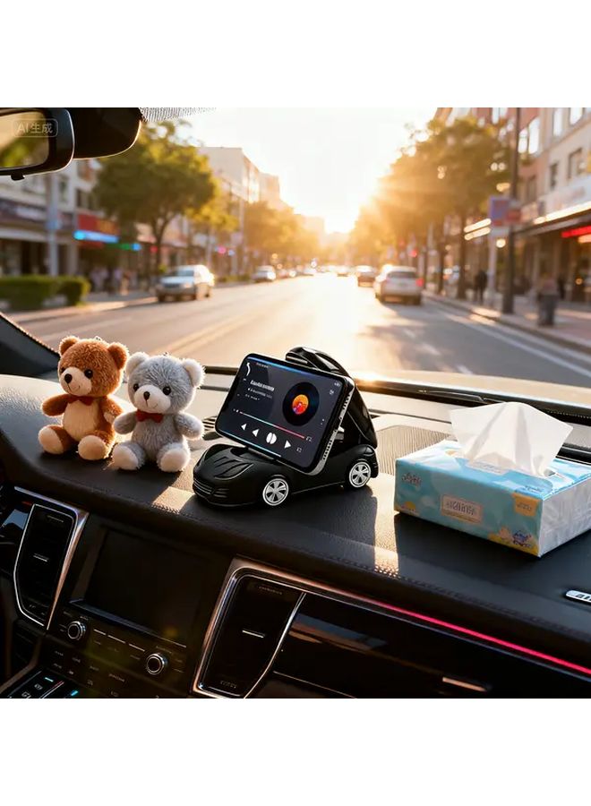 12 Month Rotatable Car Dashboard Phone Holder Foldable Design ABS Material Yellow Sports Style With Black Accents Suitable For Most Vehicles - Image 5