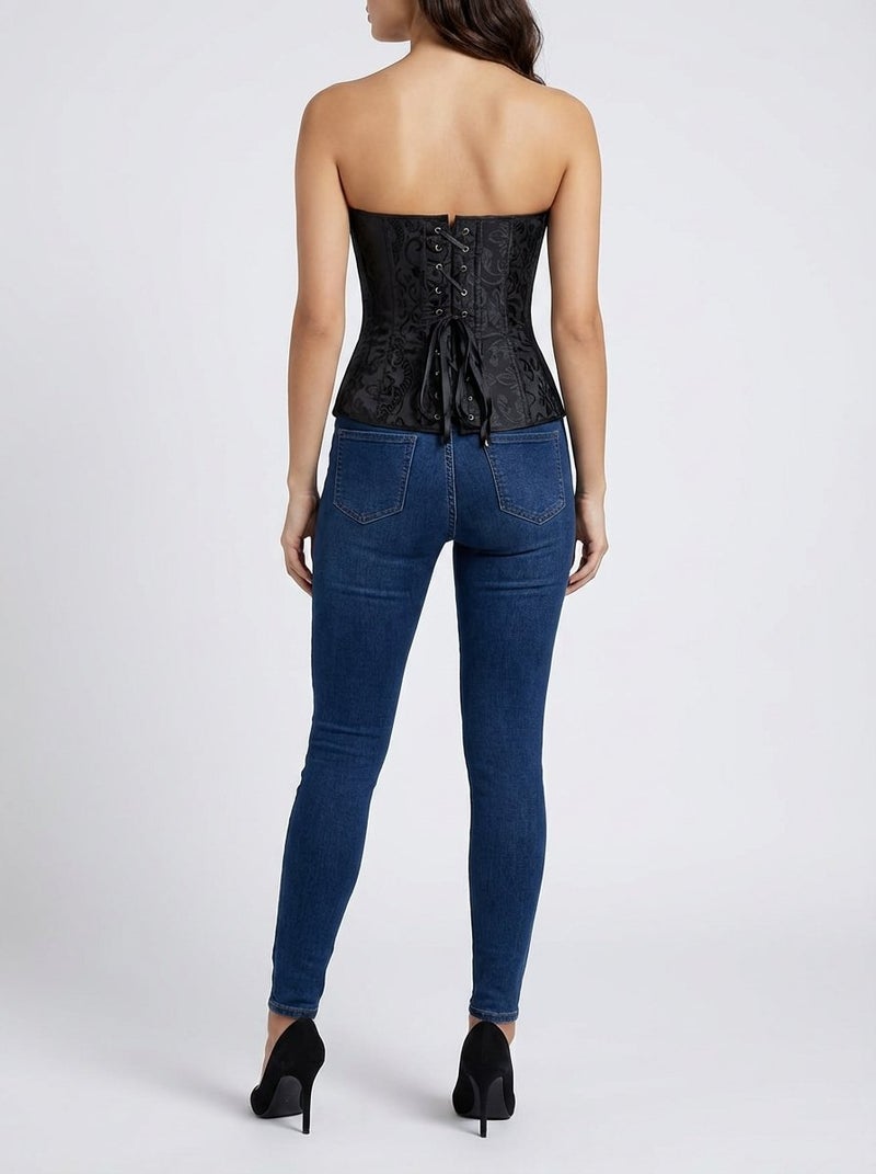 Larissaverolini Strapless Lace Corset Top – Classic Black - Image 5