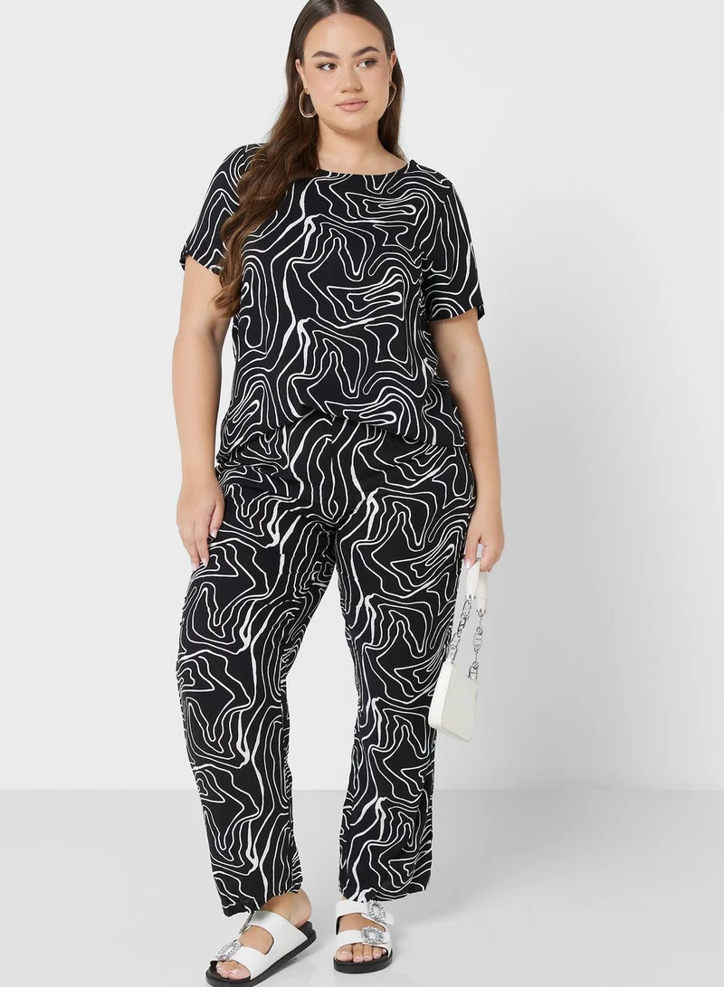 Only Carmakoma Printed Knitted Top