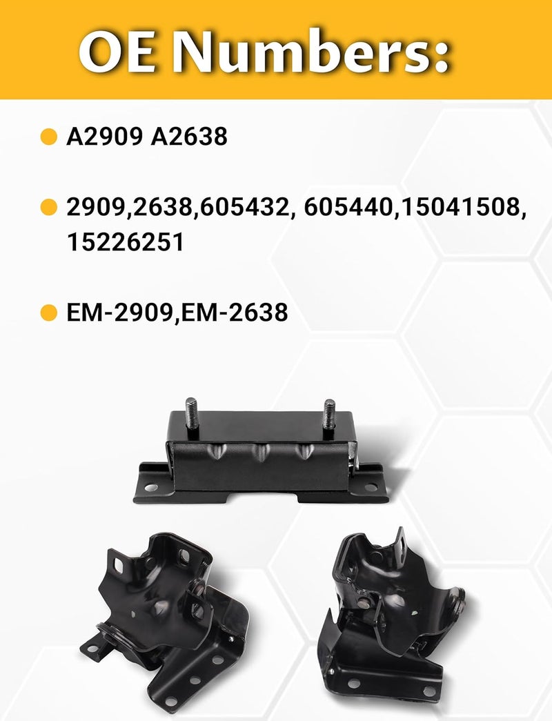 Mardarth Motor & Trans Mount Set for 1999-2007 Silverado Sierra 1500 4WD - Image 3