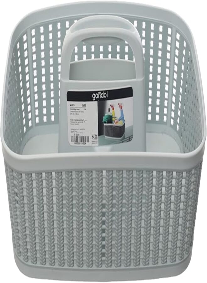 Gondol Knitty 2-Tone Knit Basket With Handle (7 Lt) (239 * 331 * 188 mm) Blue