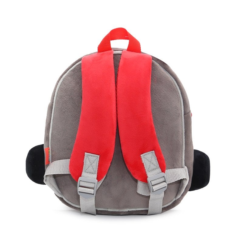 Plush Kids Backpack, Convertible Car Vehicle Design, Soft Lightweight School Bag for Toddlers and Preschool Kids - Image 2