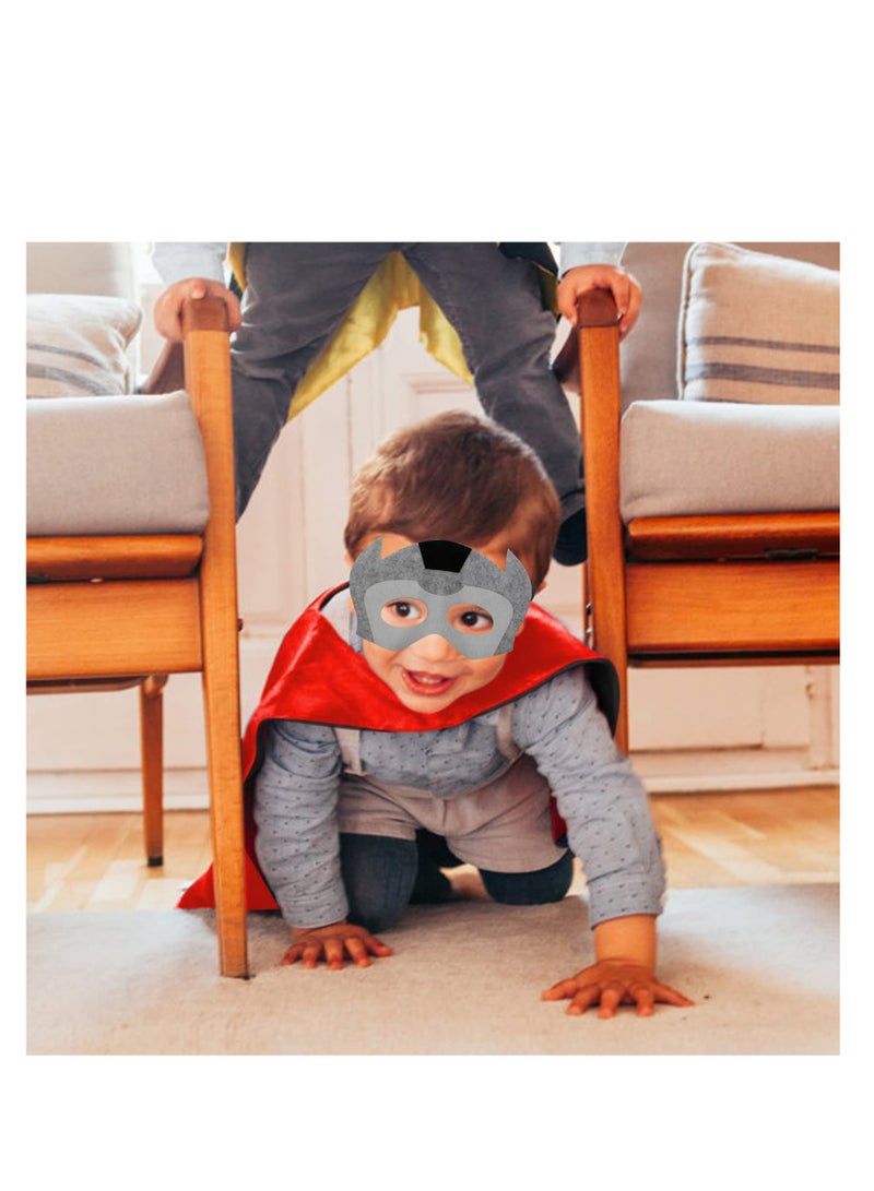 Dress Up Capes for Kids Superhero Cloak with Mask and Waistband Costumes Party up - Image 5