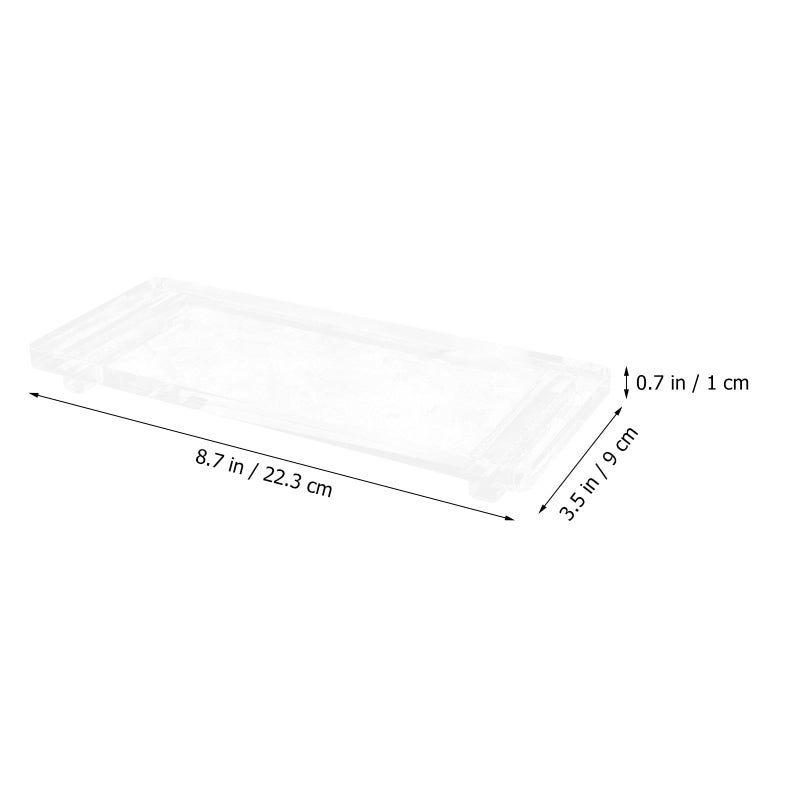 Acrylic Vanity Tray Small Organizer For Perfume Makeup With Raised Feet - Image 3