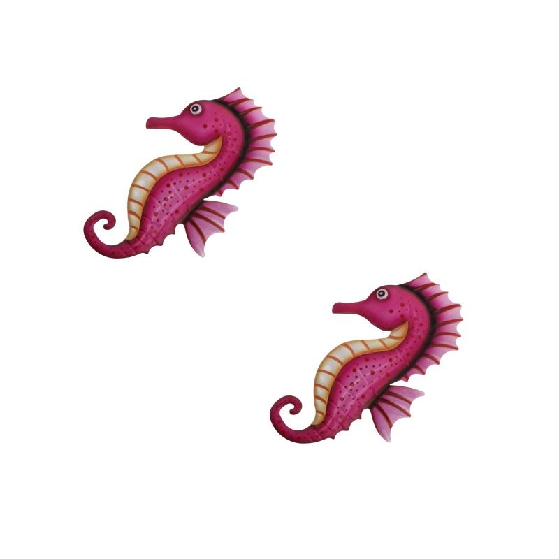 2 pcs Lovely Pendant Sea Horse Decor Hangings Sea Horse Shape Hanging - Image 1