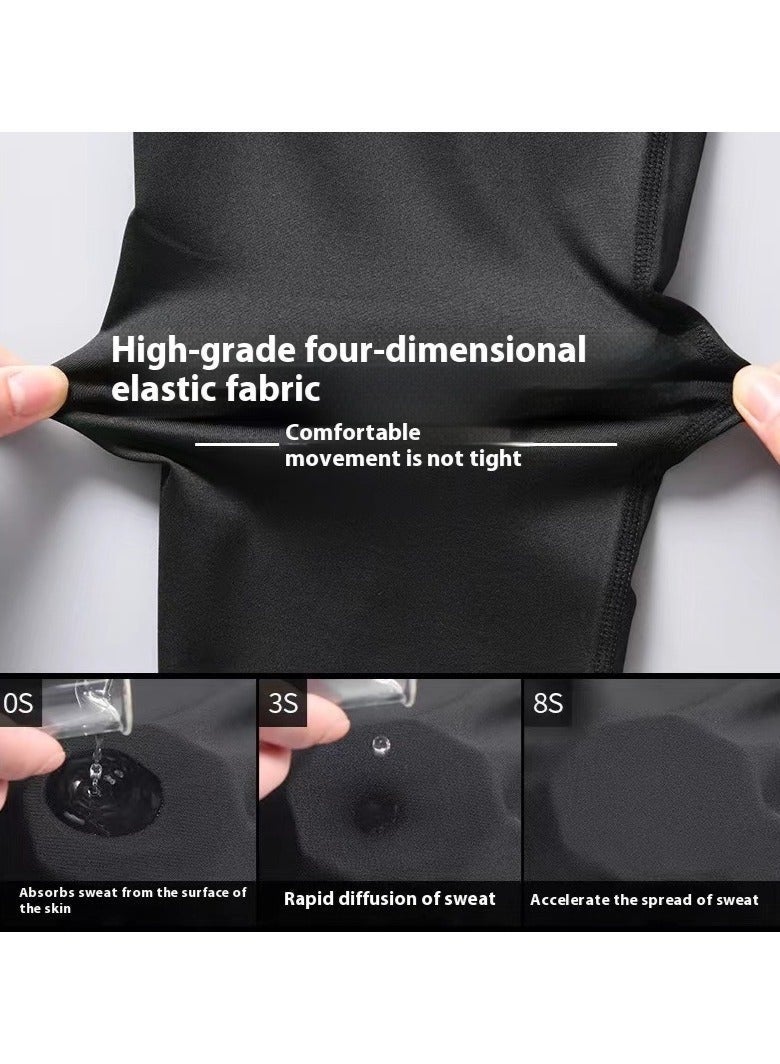 Joychic Mens 5Pcs Quick Dry Compression Sets Tops Accessories Clothes Equipment for Workout Gym Athletic Running Sport - Image 2