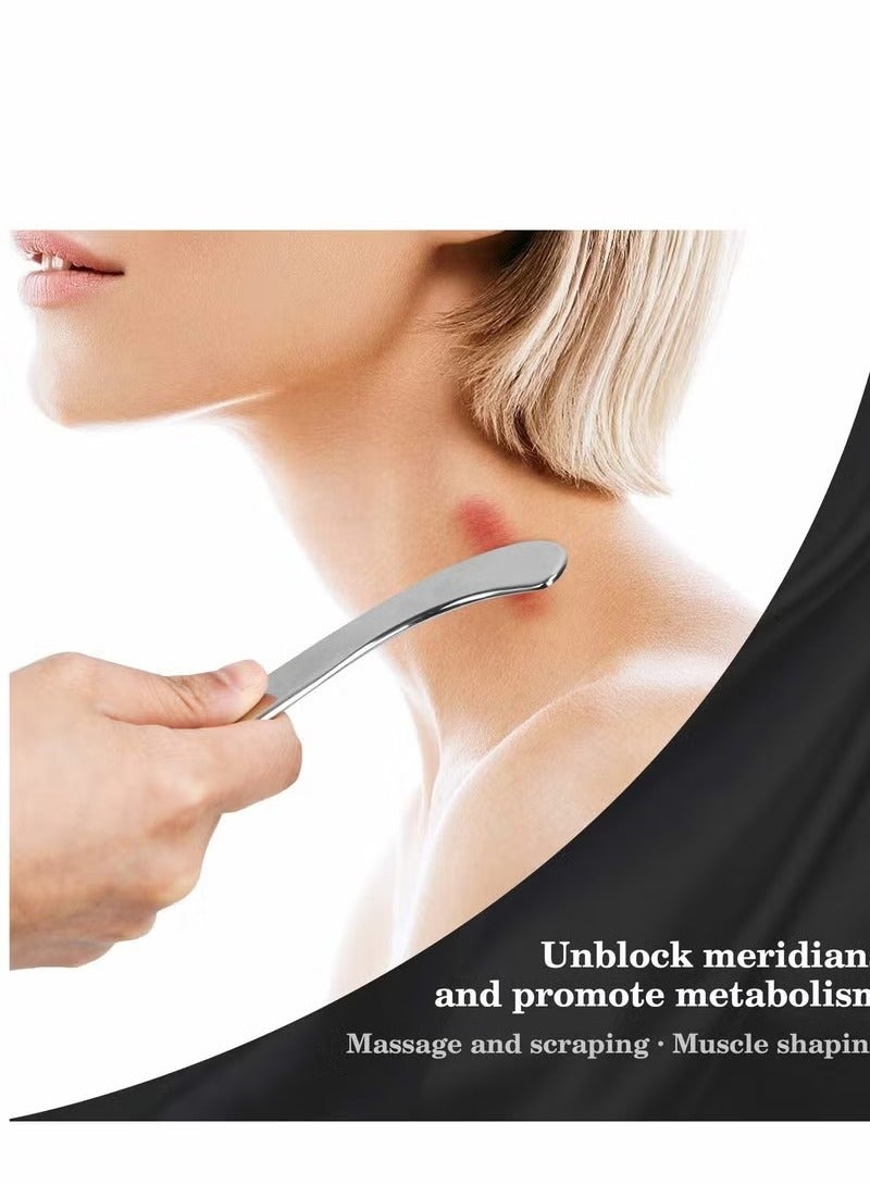 Generic Muscle Scraper Tool, Stainless Steel Gua Sha Tool for Soft Tissue Scraping, Upgrade Massage Physical Therapy Stuff, Used Back, Legs, Arms, Neck, Shoulder  - Image 5