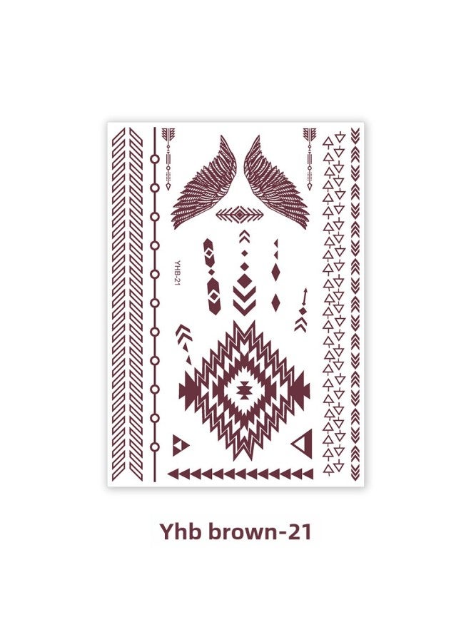 Mehendi Stickers Henna Mehendi stencil Tattoo Sticker for Hands Temporary Waterproof Mehndi Tattoo Body Art for Women & Girls - Image 1
