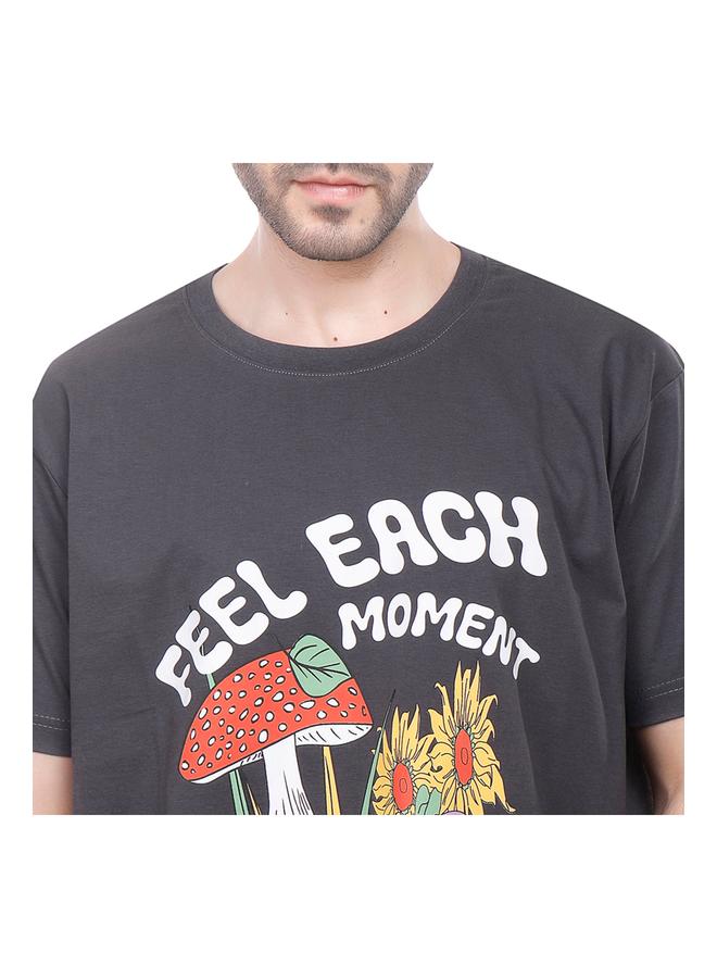 كوب تي شيرت جيرسيه فضفاض بطبعة كوب - 1000884 - Image 2